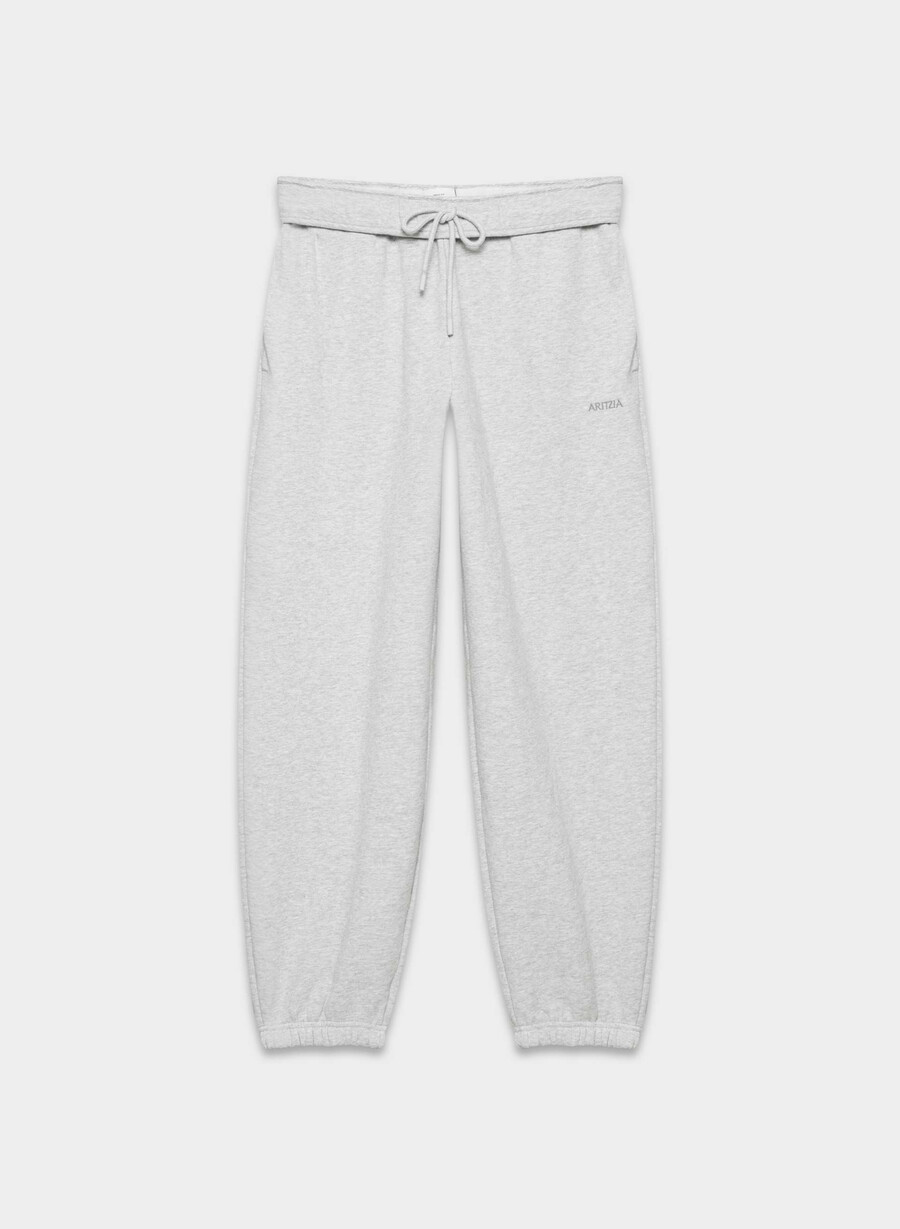 pantaloni jogger largi cozy sweatfleece mega foldover heather chrome
