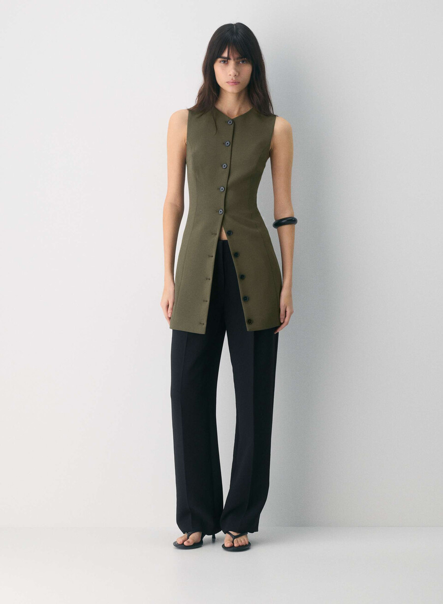 rochie regal - crepette dark olive