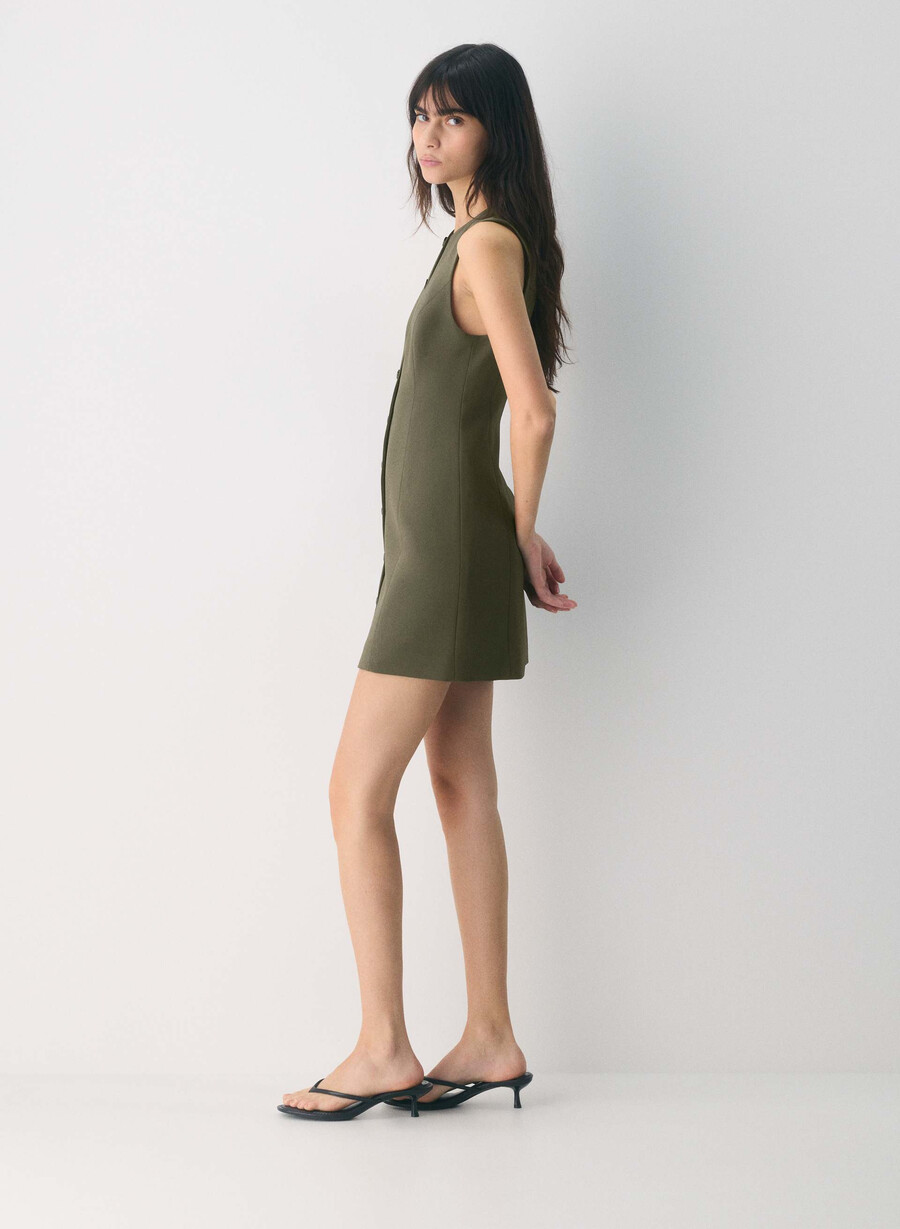 rochie regal - crepette dark olive