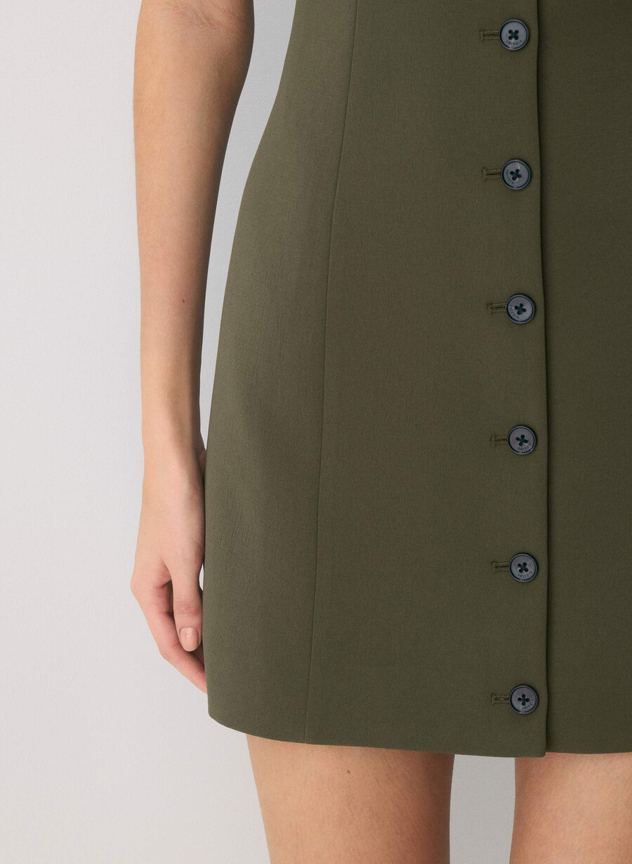 rochie regal - crepette dark olive