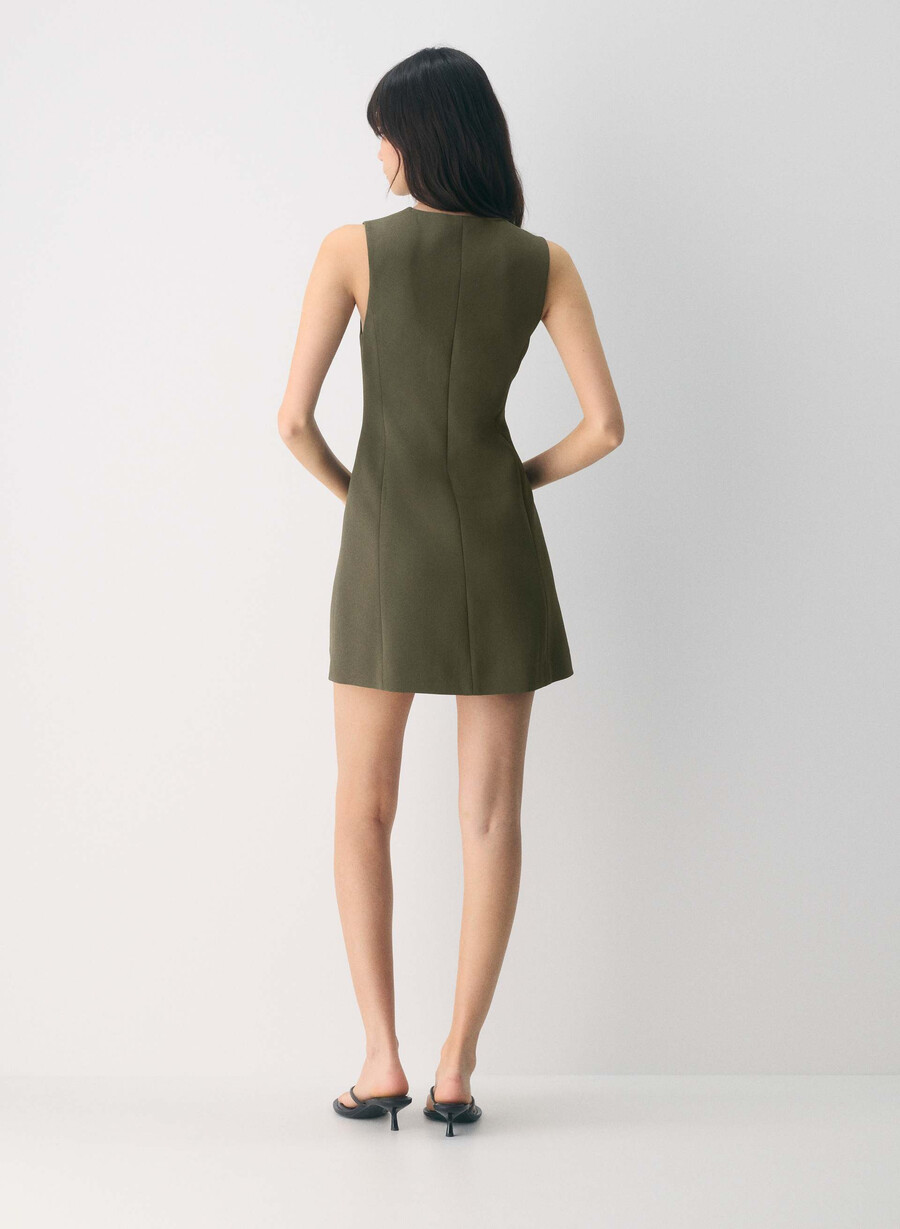 rochie regal - crepette dark olive