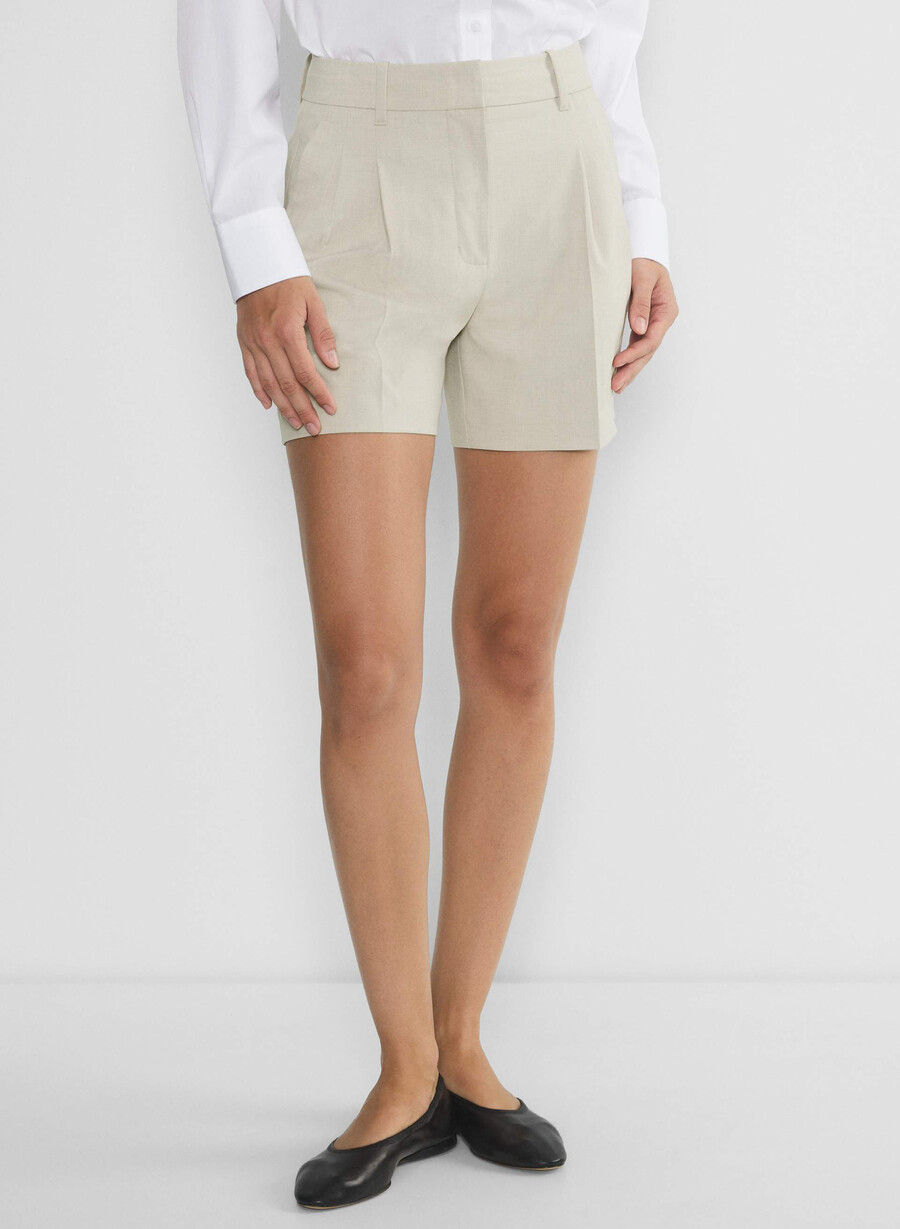 pantaloni scurți the effortless short pentru coapsă medie - ressential light heather matte pearl