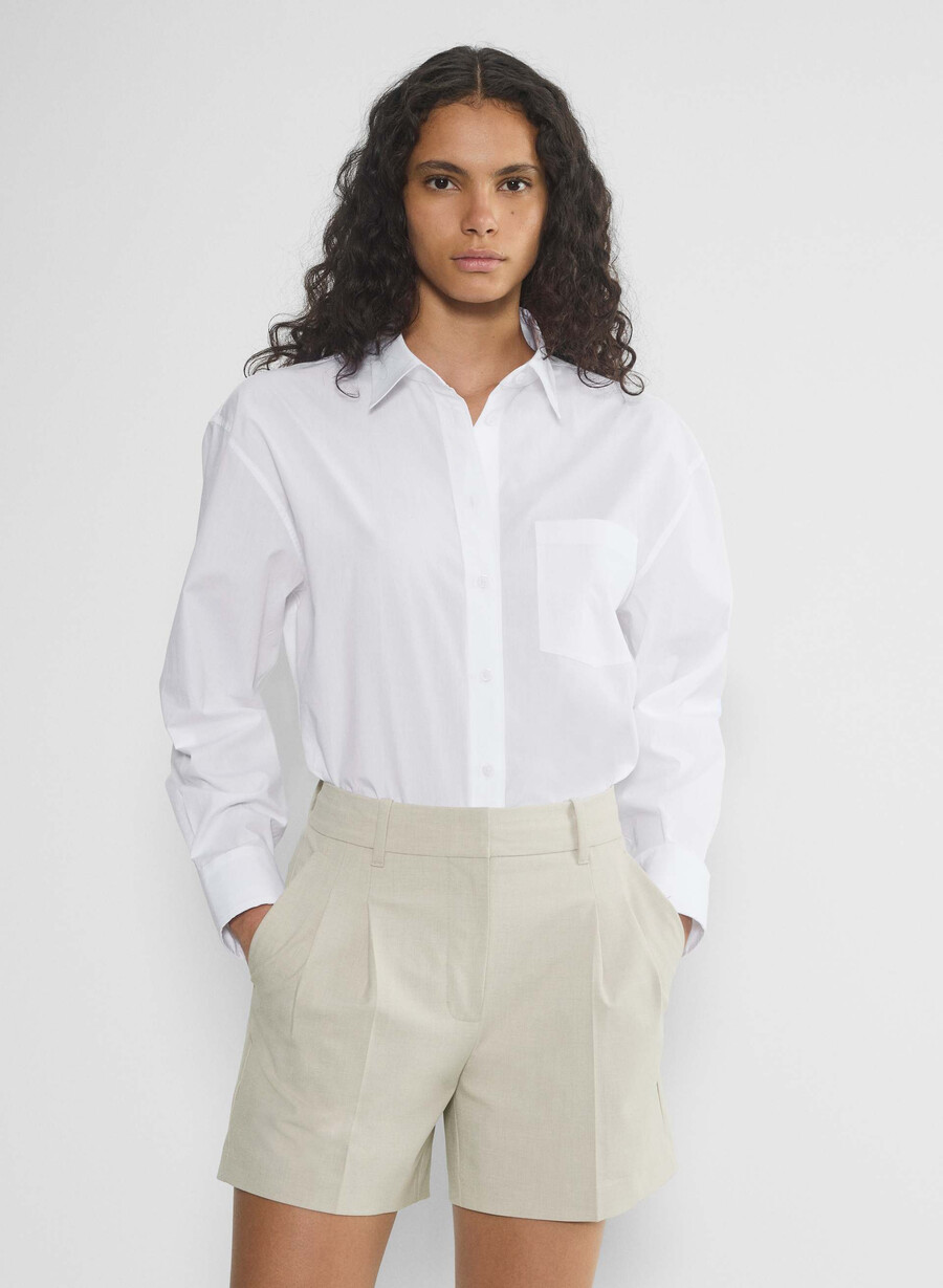 pantaloni scurți the effortless short pentru coapsă medie - ressential light heather matte pearl