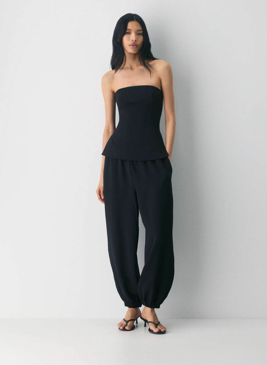 top tubular posh - crepette negru