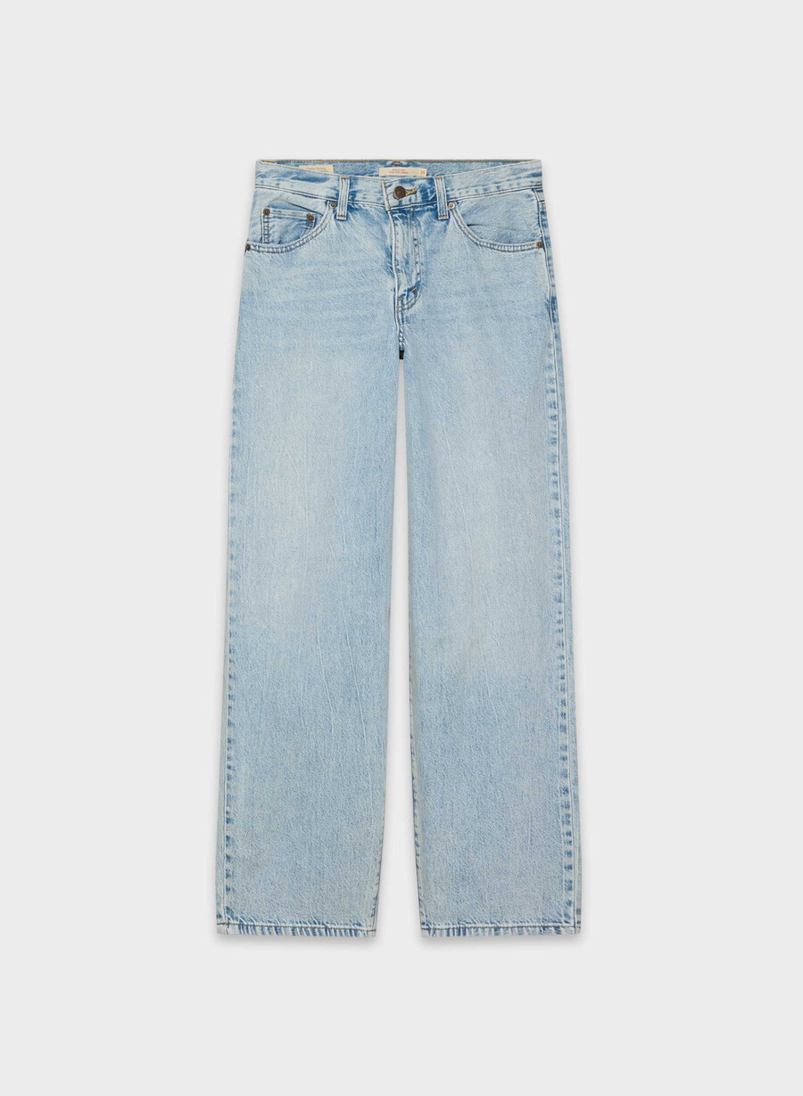 blugi levis baggy dad cu imprimeu evantai