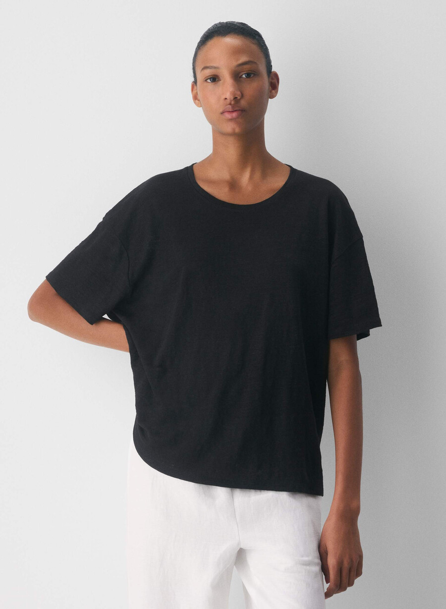 tricou loom linen quay negru