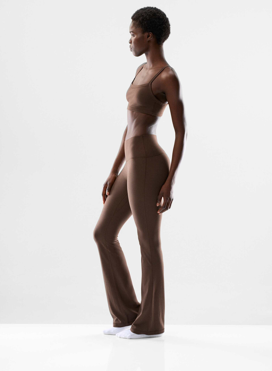 colanți butter cheeky hi-rise flare 32 maro mocha