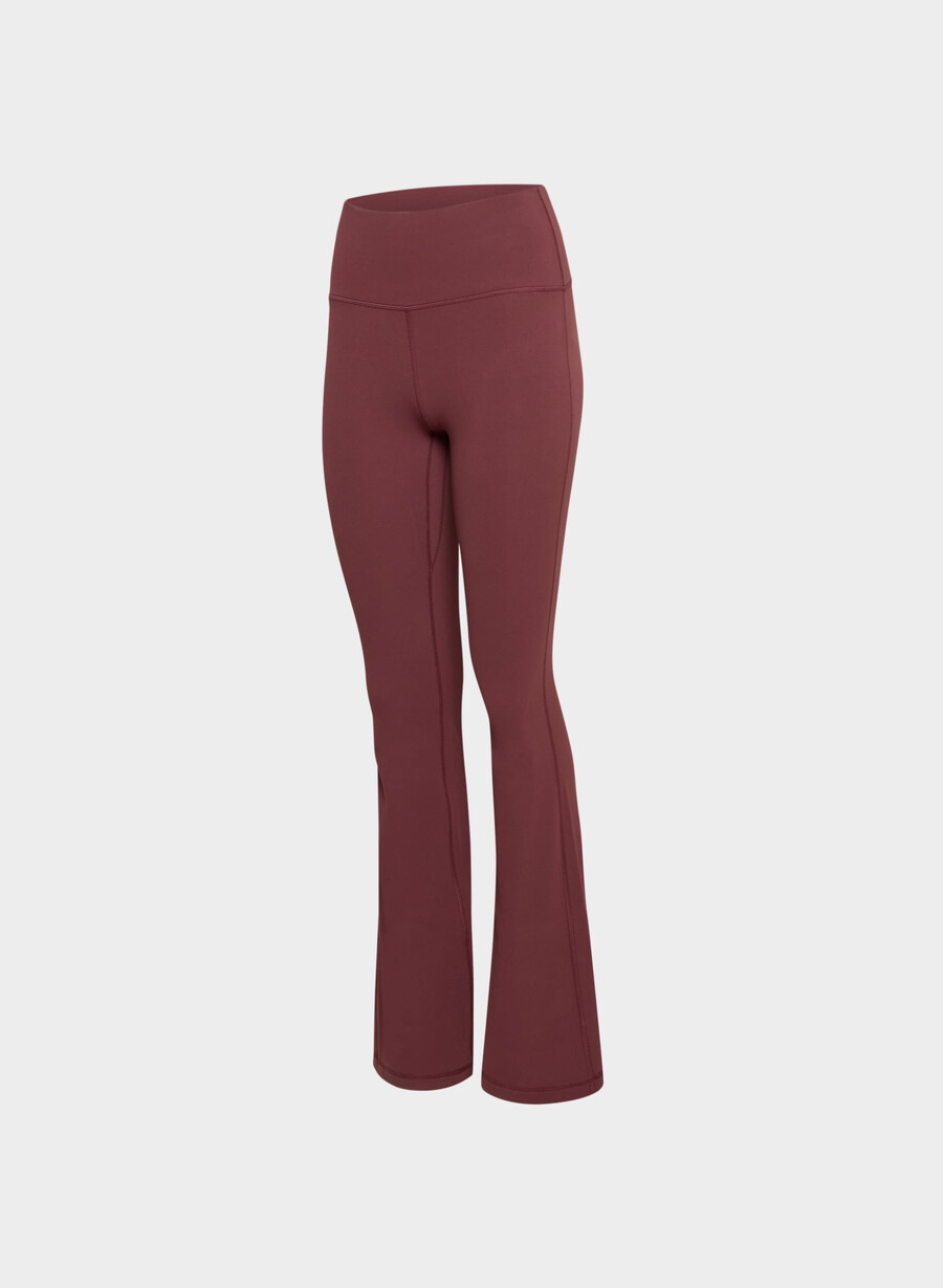 colanți butter cheeky cu talie înaltă evazată 32 sumac burgundy