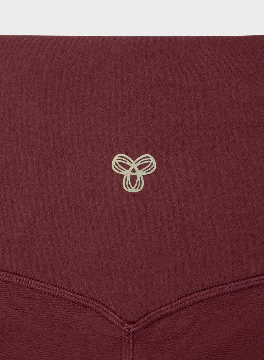 colanți butter cheeky cu talie înaltă evazată 32 sumac burgundy