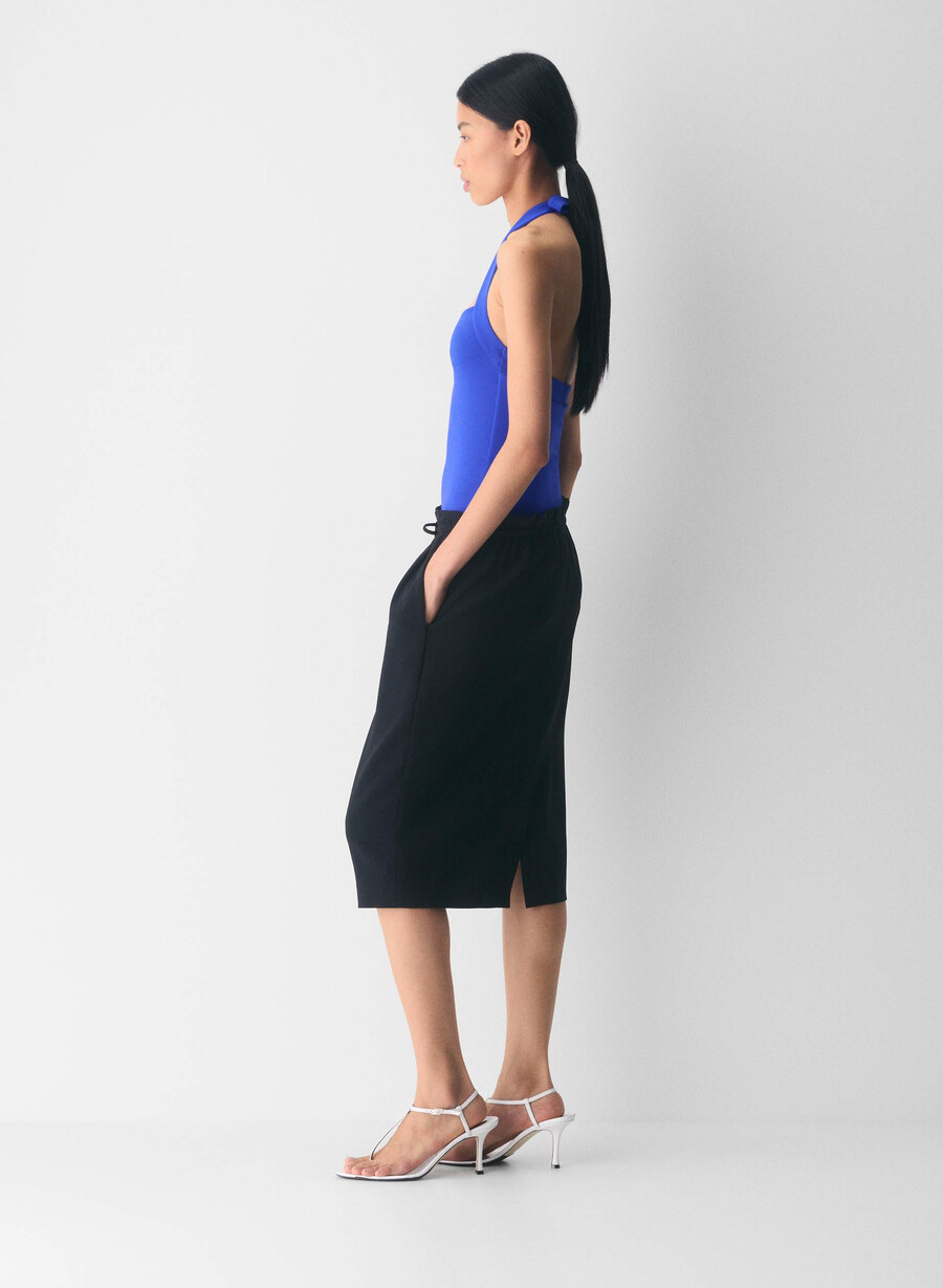 top cu imprimeu halter original contour optimum ablaze blue