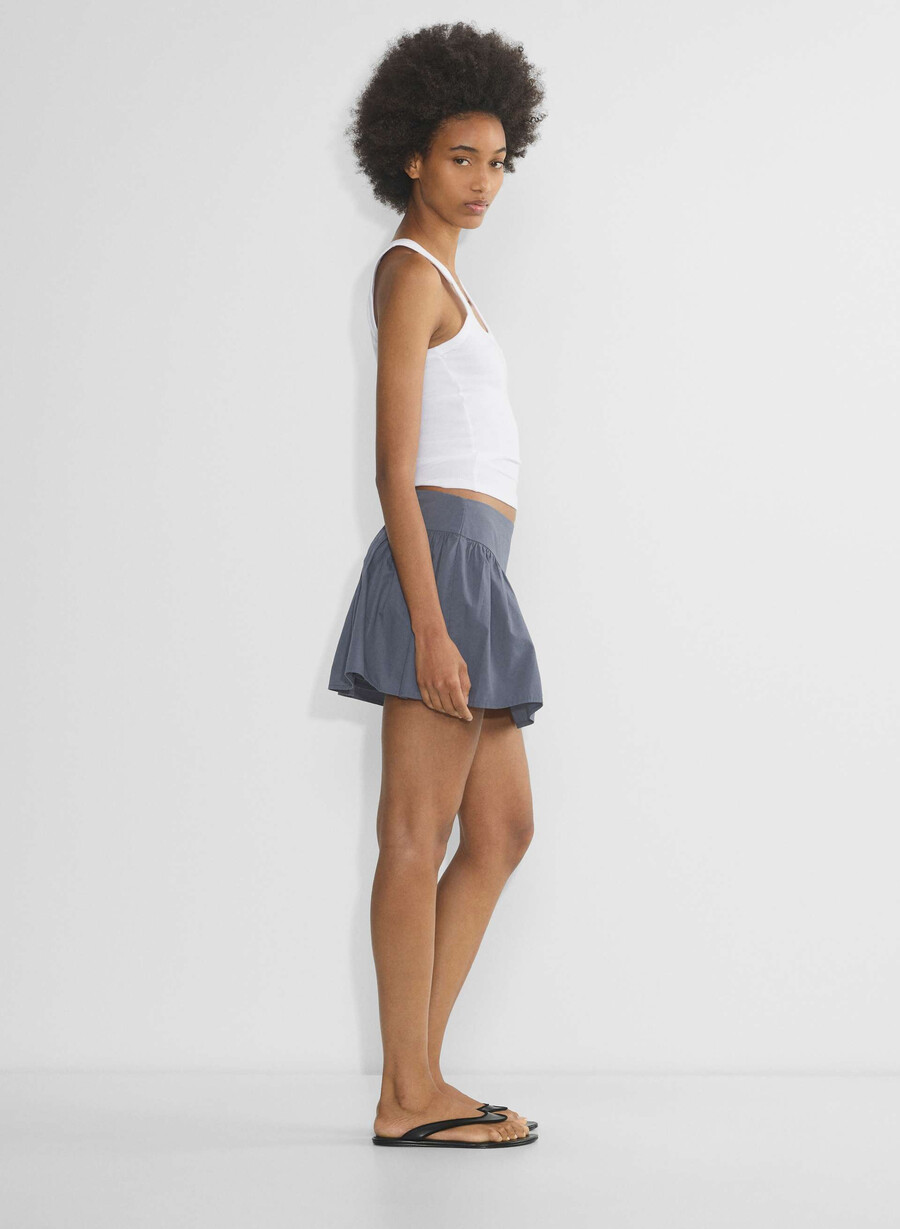 slipper poplin skort vintage navy