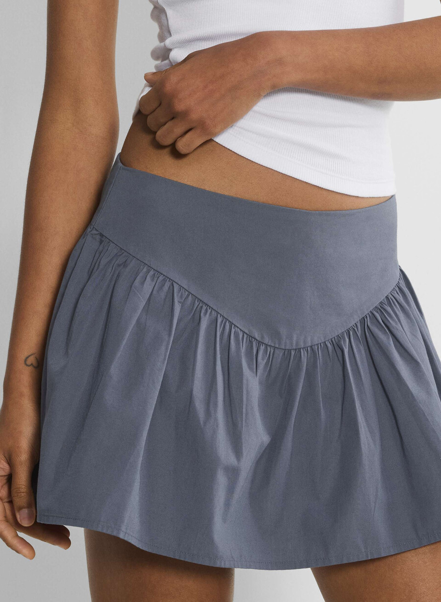 slipper poplin skort vintage navy