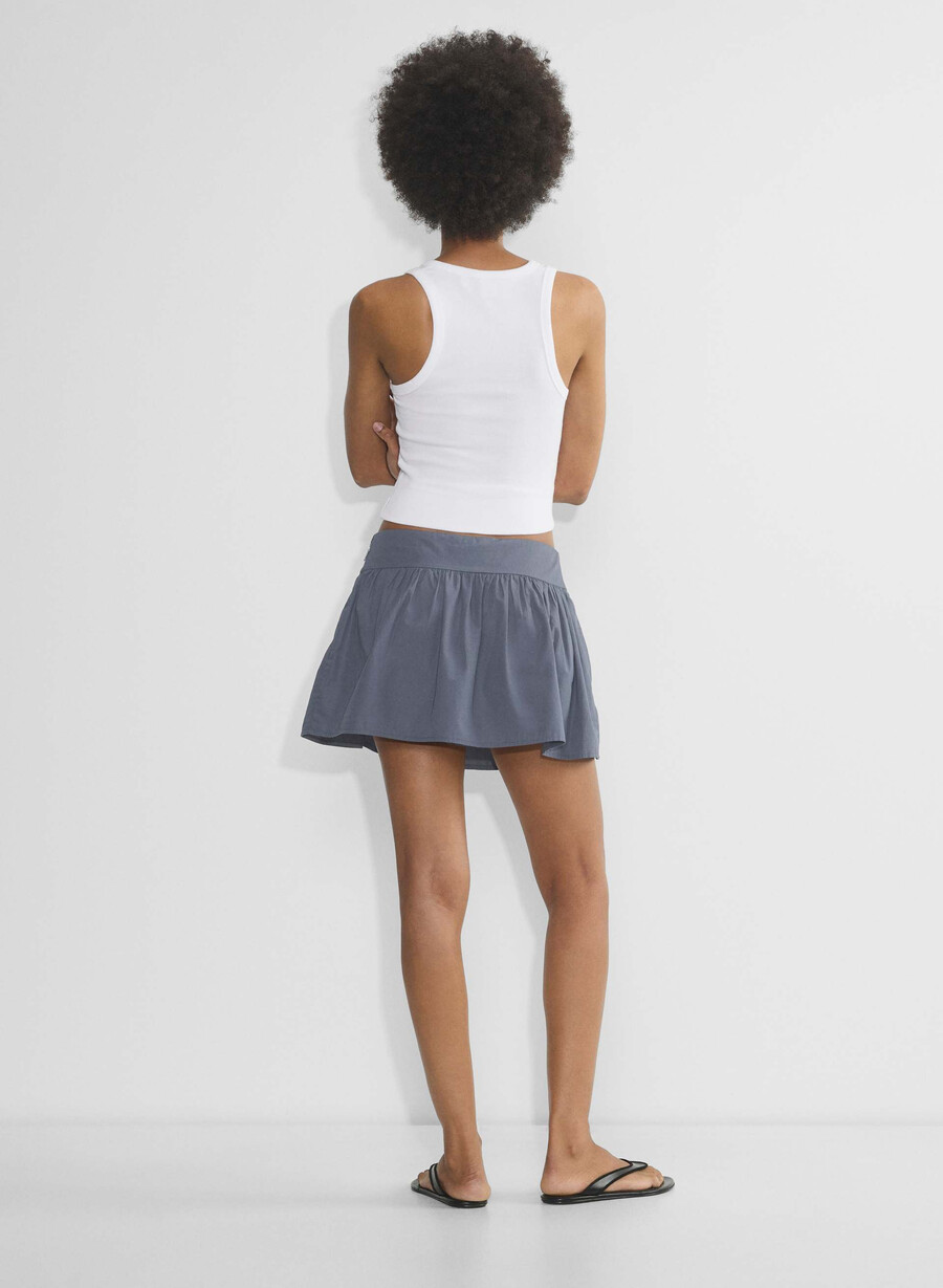 slipper poplin skort vintage navy