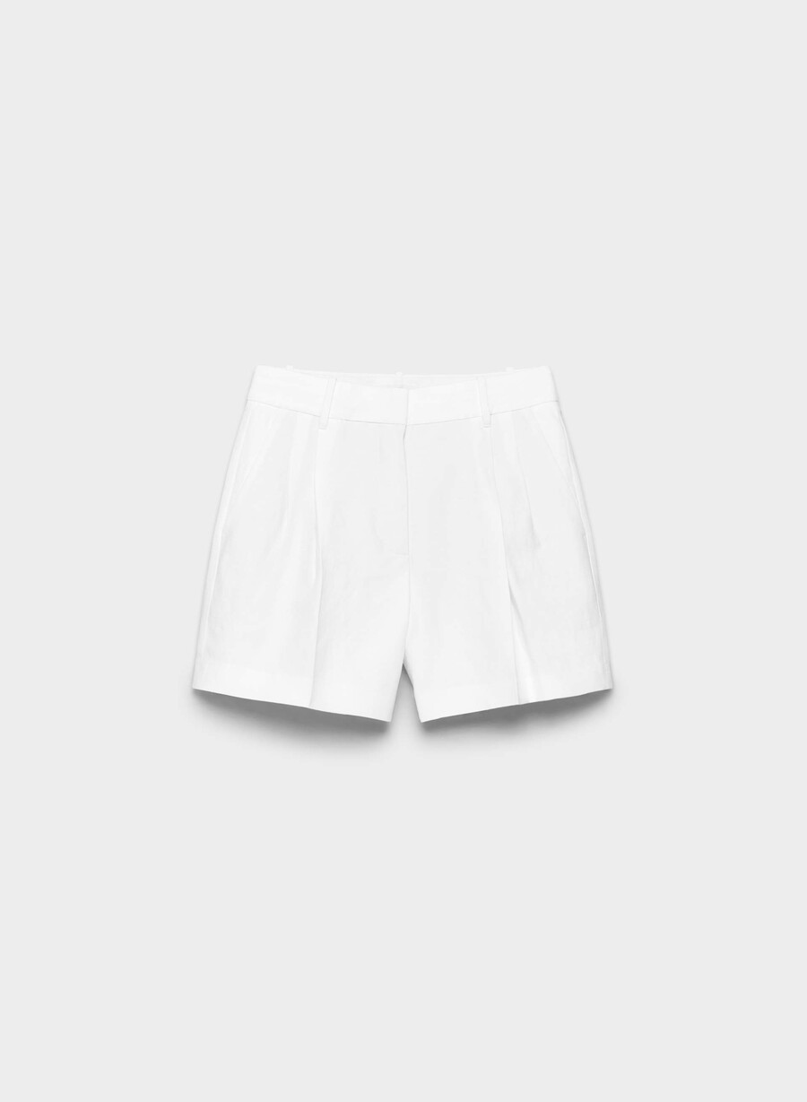 pantaloni scurți the effortless short cu croială curbată până la jumătatea coapsei alb