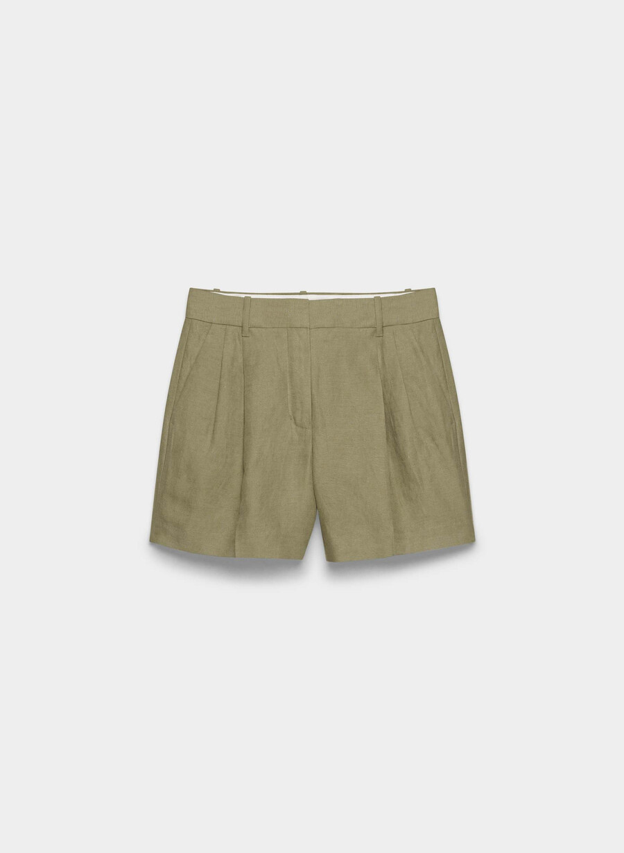 pantaloni scurți the effortless short cu croială curbată până la jumătatea coapsei măsline uscate la soare