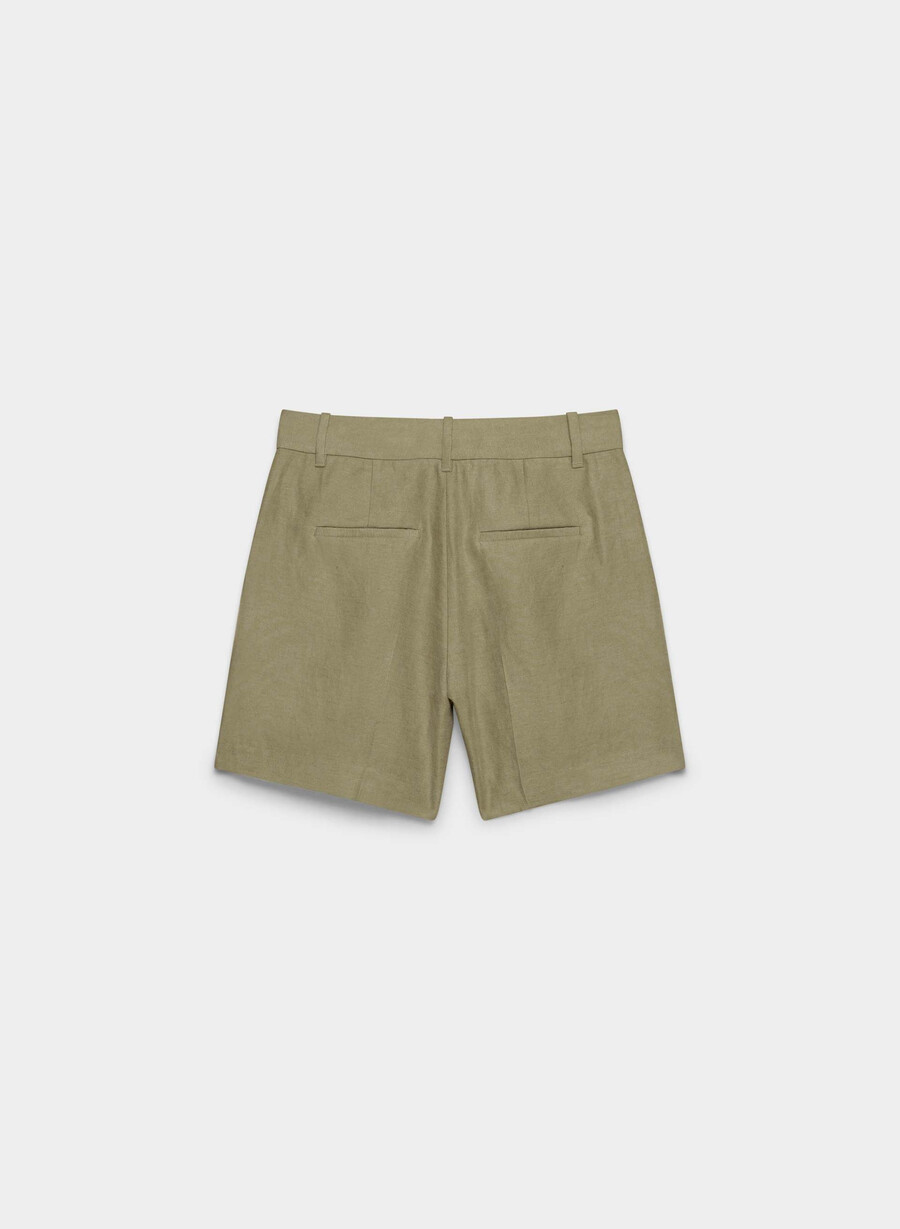 pantaloni scurți the effortless short cu croială curbată până la jumătatea coapsei măsline uscate la soare