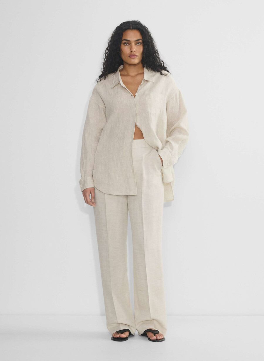 pantalonii limitless pant cu croială curbată - cruiselinen natural ecru