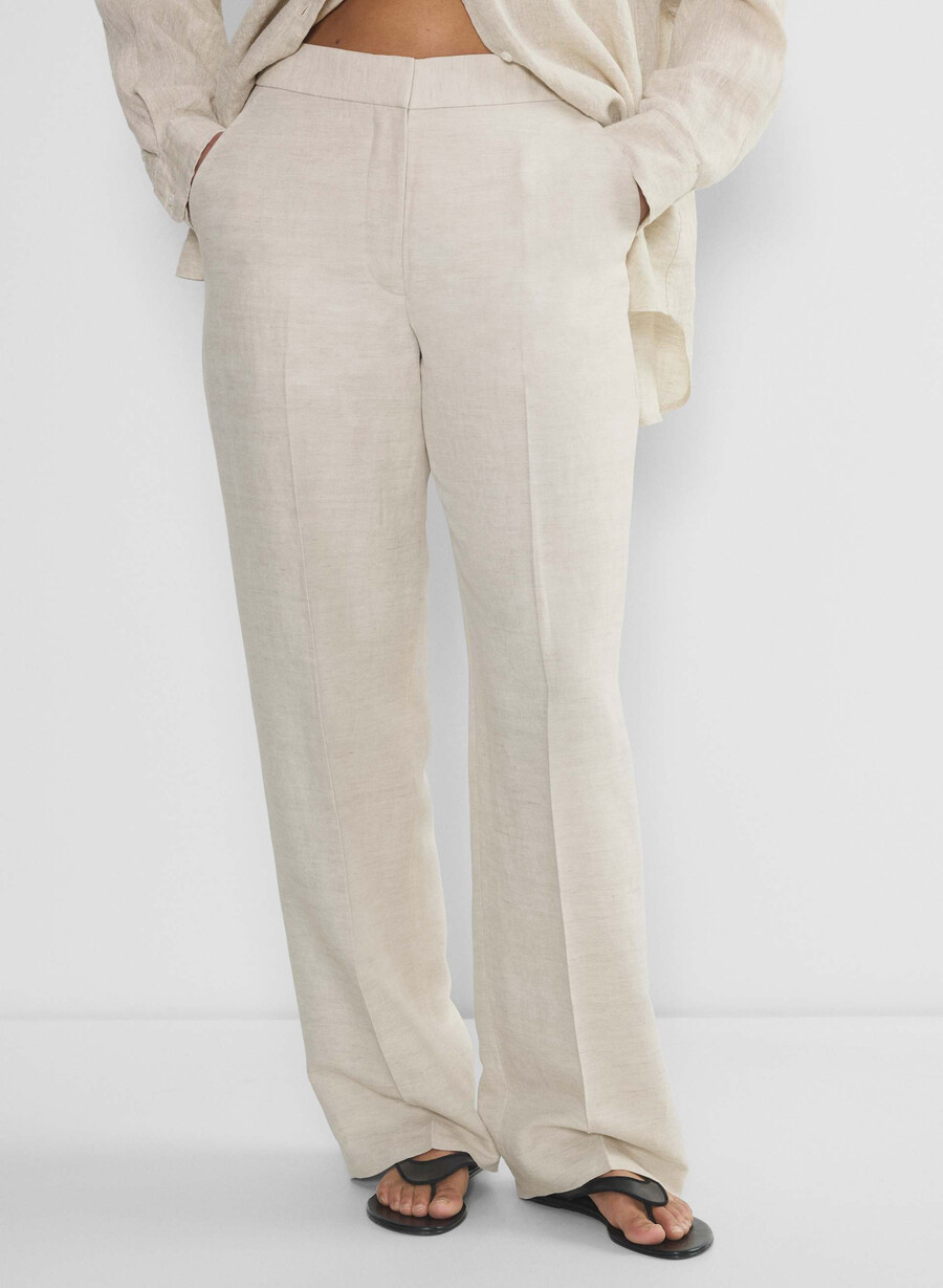 pantalonii limitless pant cu croială curbată - cruiselinen natural ecru