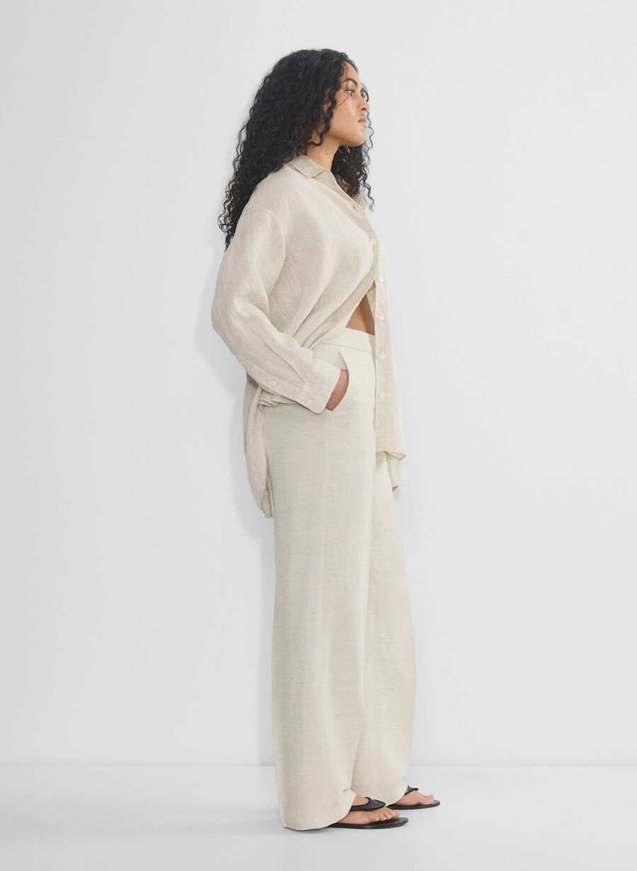 pantalonii limitless pant cu croială curbată - cruiselinen natural ecru