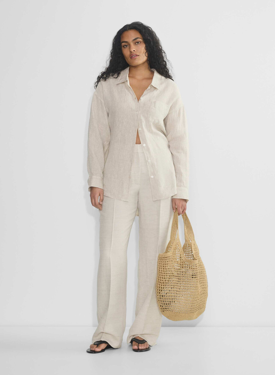 pantalonii limitless pant cu croială curbată - cruiselinen natural ecru