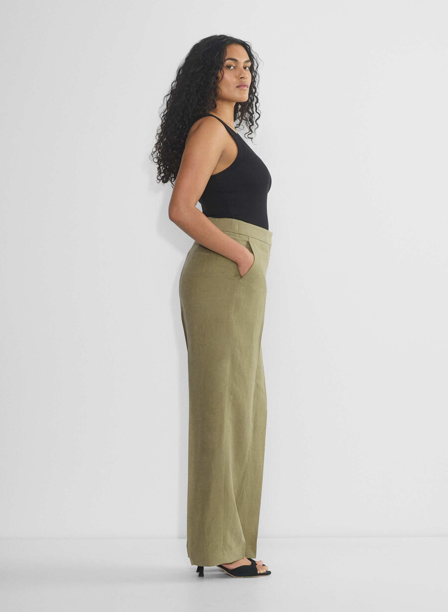 pantalonii limitless pant cu croială curbată - cruiselinen sundried olive
