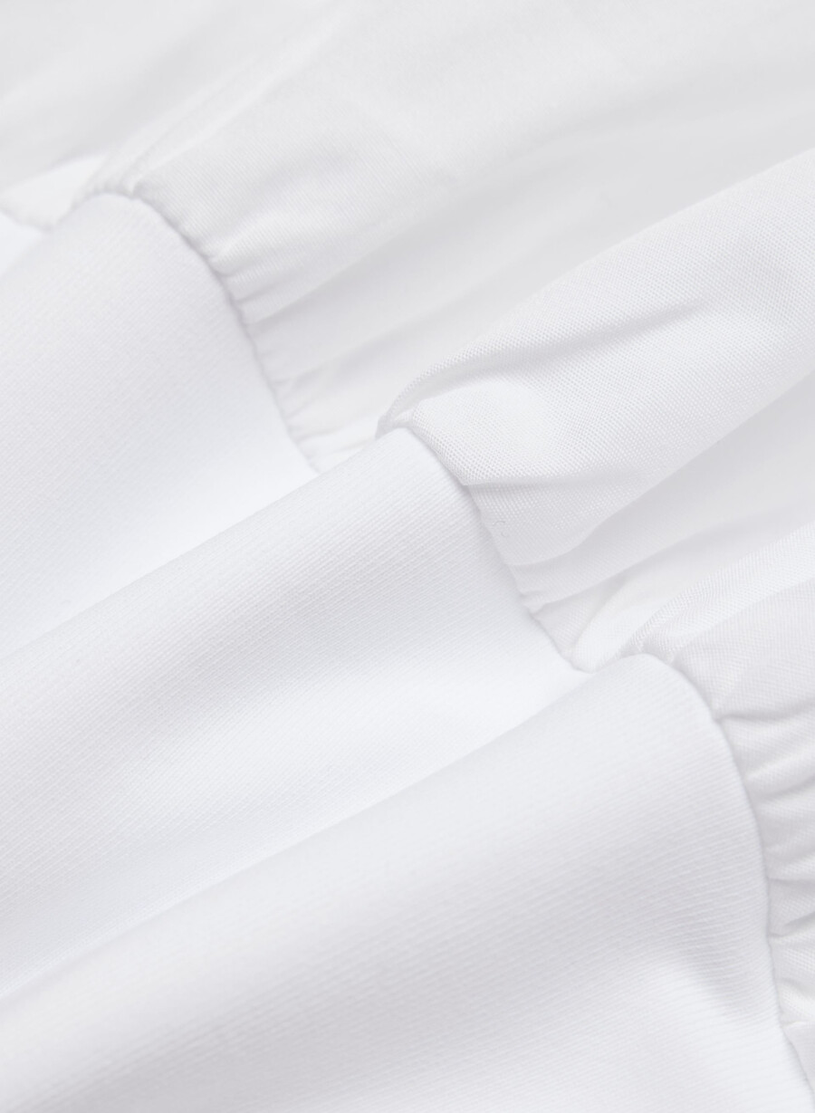 rochie segment poplin alb brillant