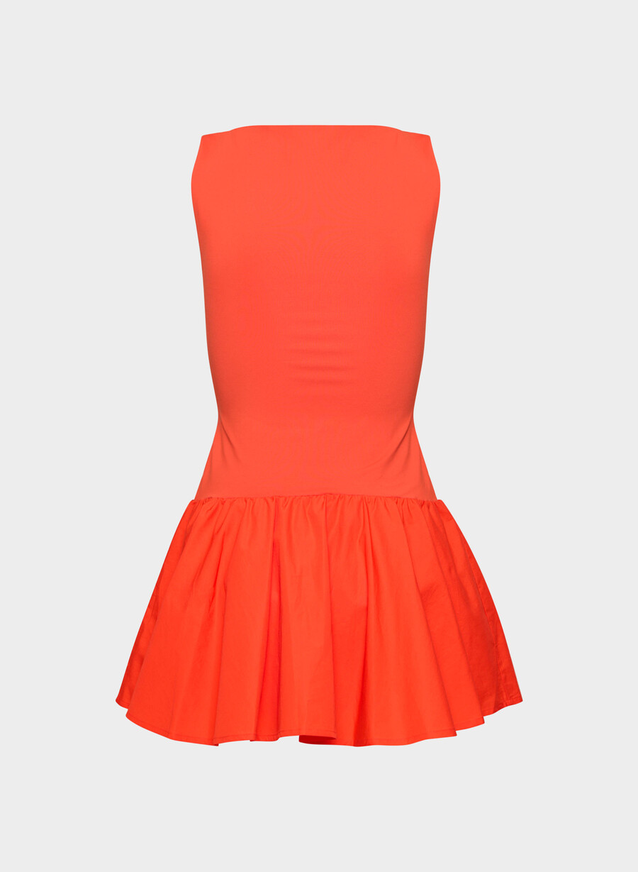 rochie segment poplin poppy red