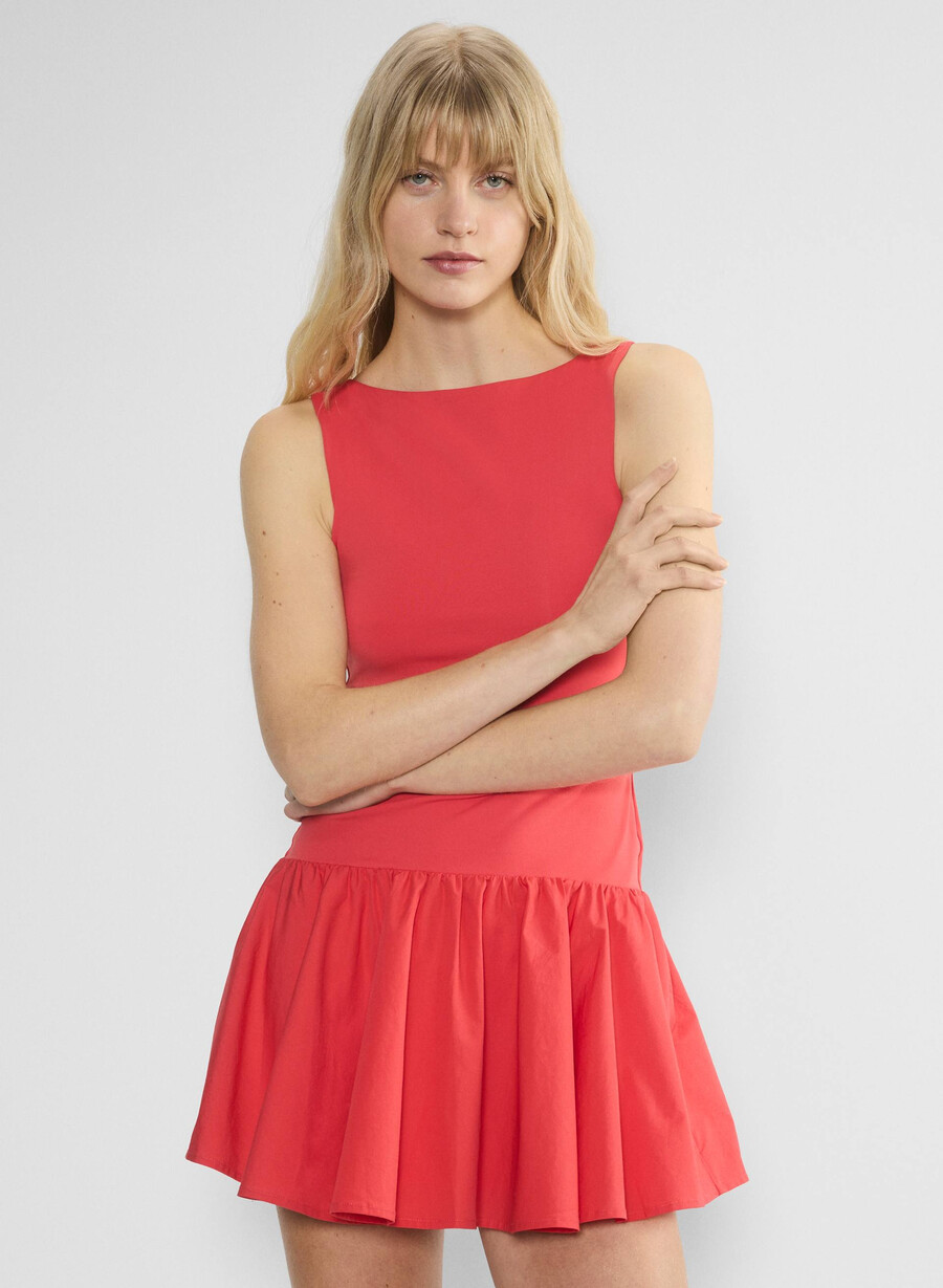 rochie segment poplin skyline bl brt white