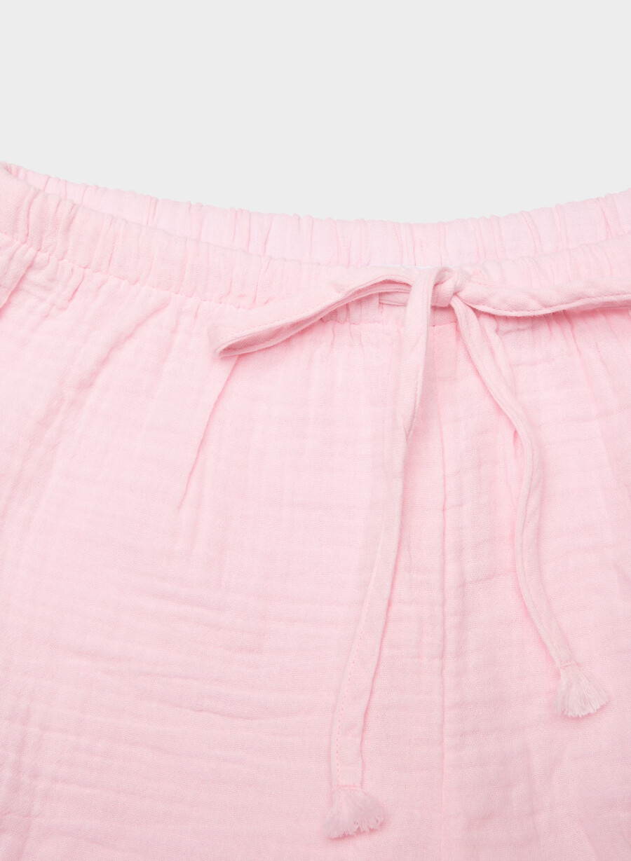 pantaloni scurți airplush cotton villa roz villa