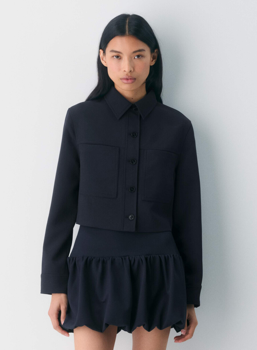 jachetă scurtă mică - crepette dark night navy