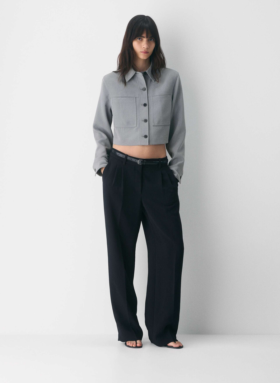 jachetă scurtă mică - crepette riverstone grey