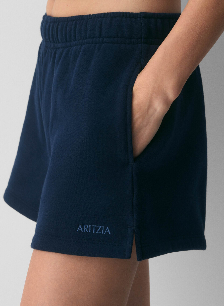 pantaloni scurți mini confortabili din fleece cu talie înaltă mega admiral