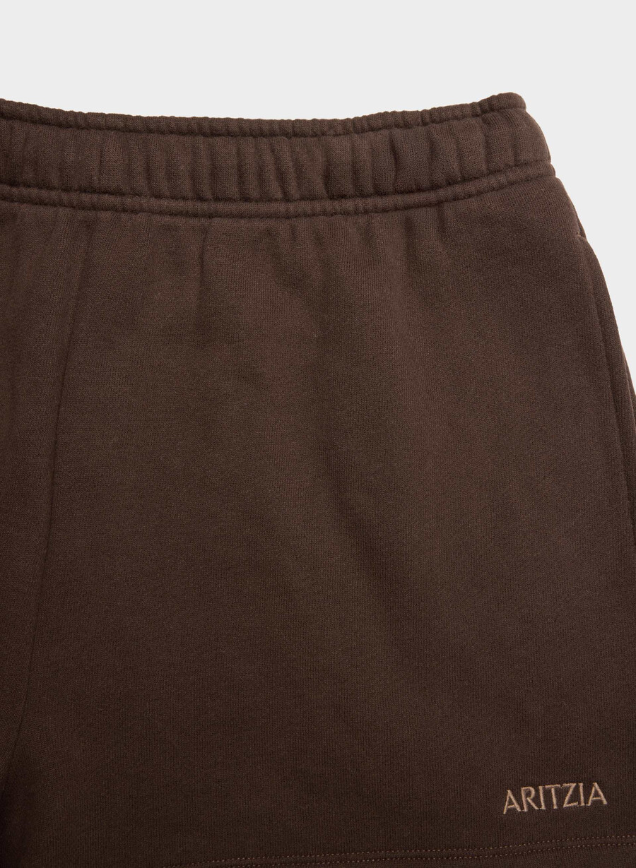 pantaloni scurți mini cozy sweatfleece mega hi-rise maro mocha