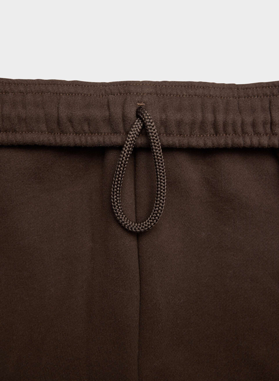 pantaloni scurți mini cozy sweatfleece mega hi-rise maro mocha