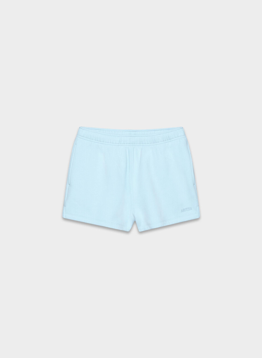 pantaloni scurți mini cozy sweatfleece mega hi-rise villa blue
