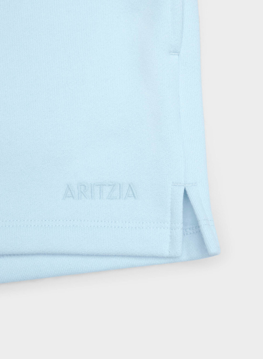 pantaloni scurți mini cozy sweatfleece mega hi-rise villa blue