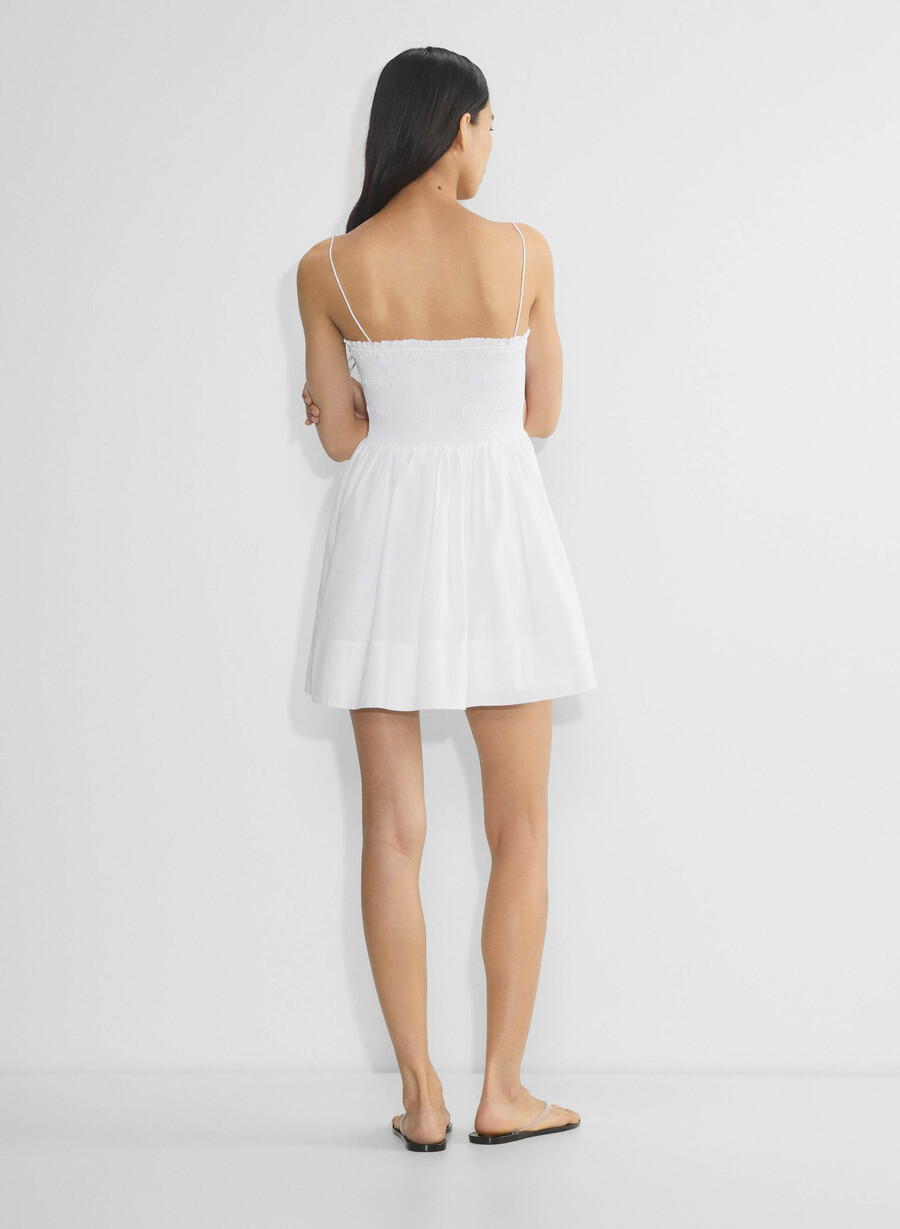 rochie peachy poplin alb brillant