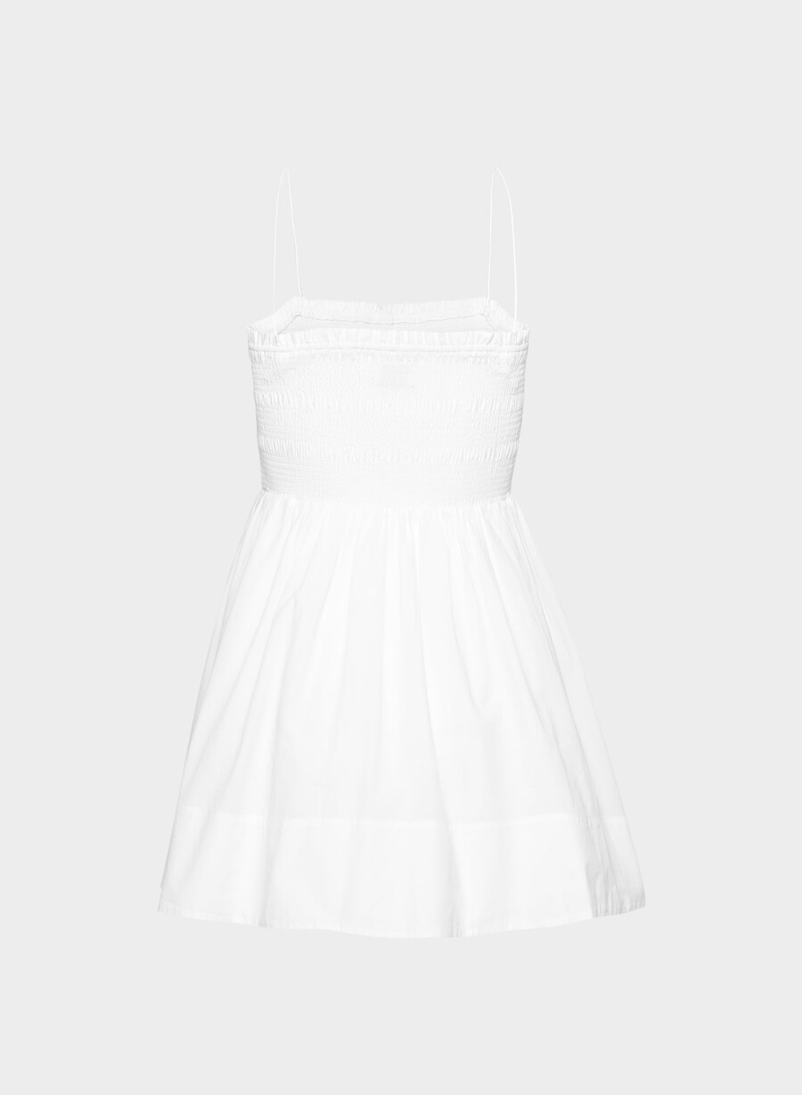 rochie peachy poplin alb brillant