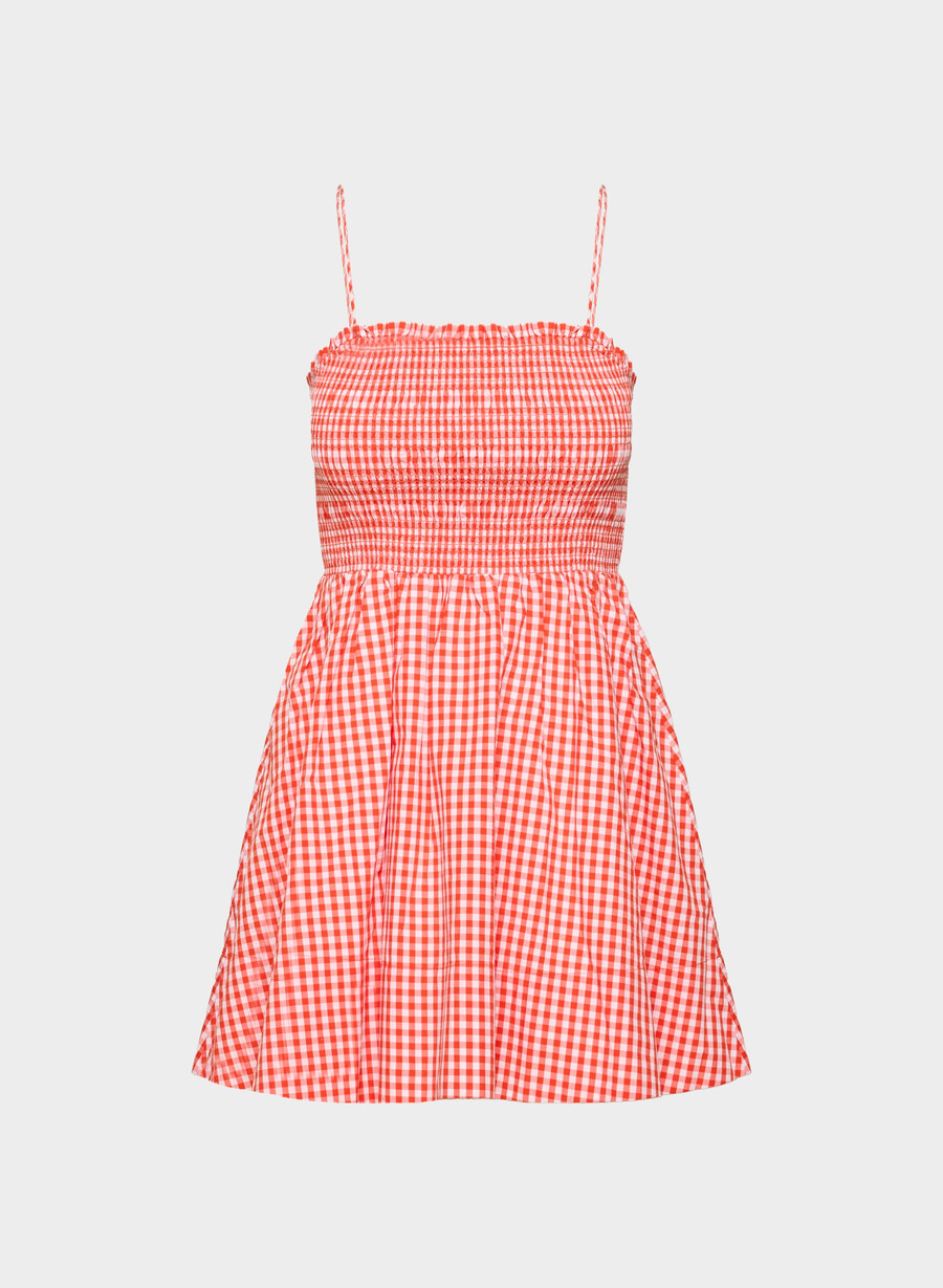 rochie din poplin culoarea piersicii otto gngm wtppy red