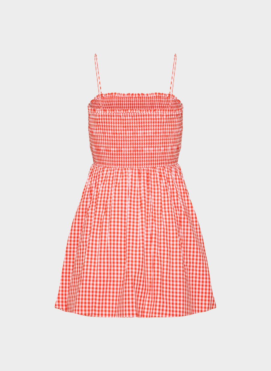 rochie din poplin culoarea piersicii otto gngm wtppy red