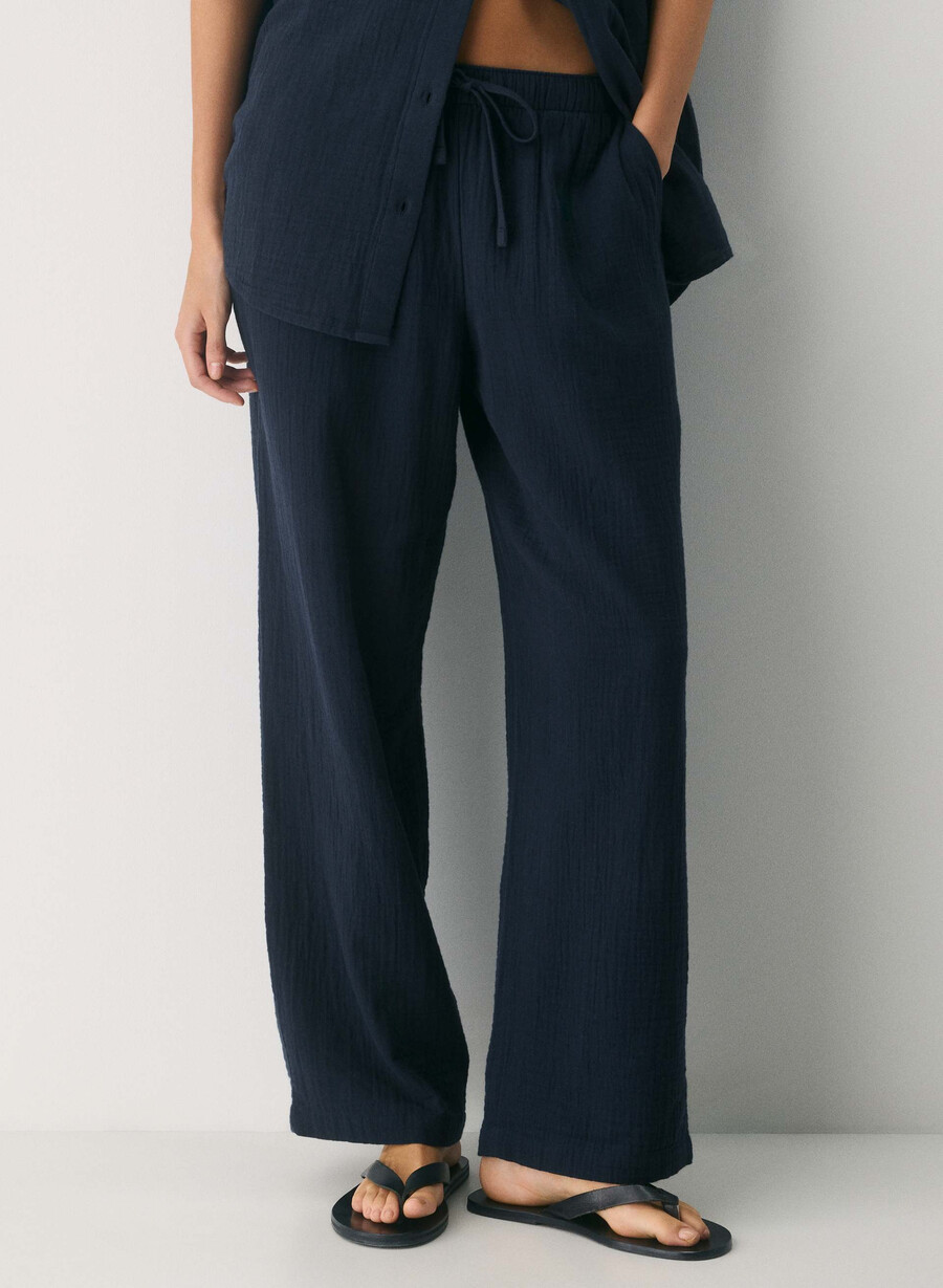 pantaloni airplush cotton sail admiral