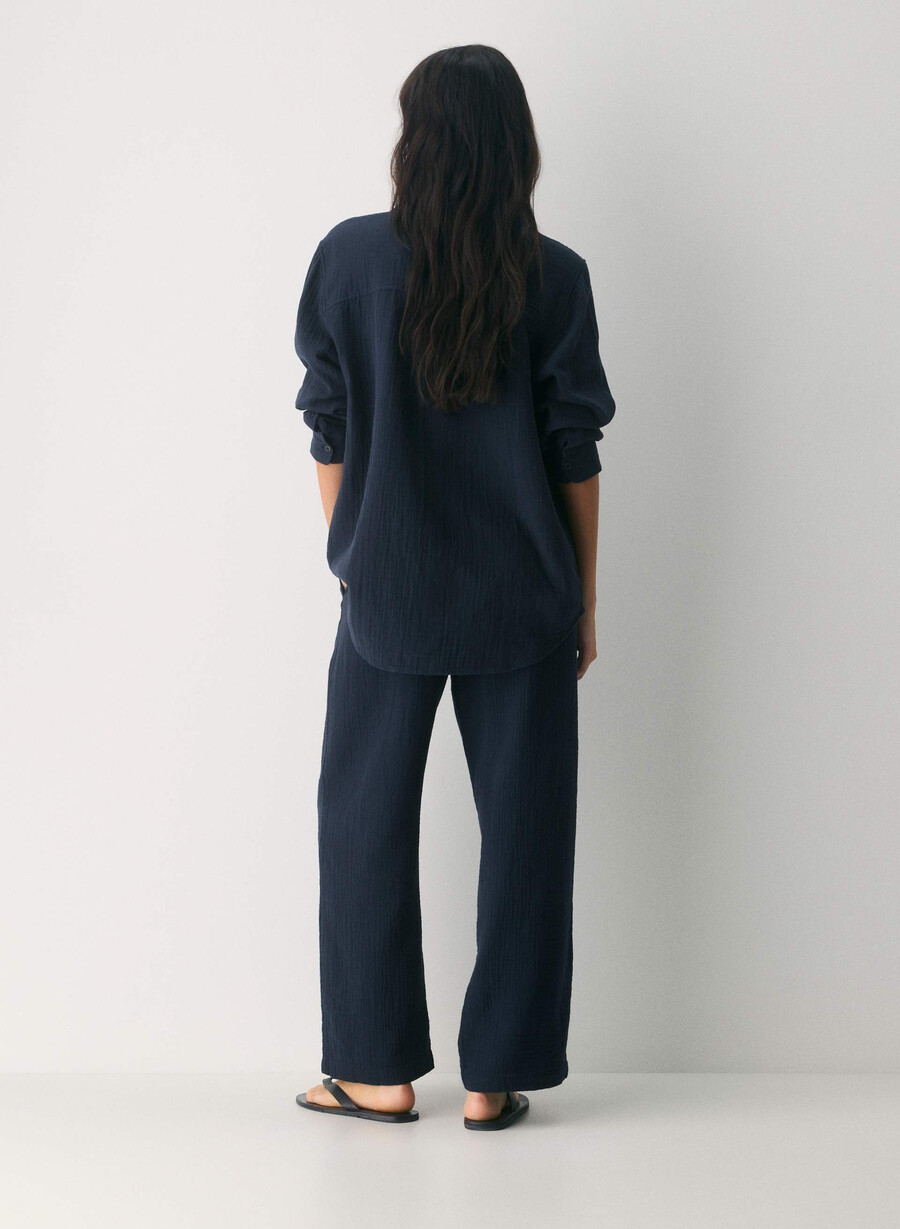 pantaloni airplush cotton sail admiral