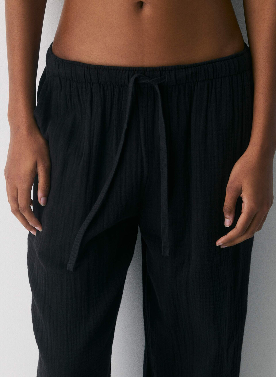 pantaloni airplush cotton sail negri