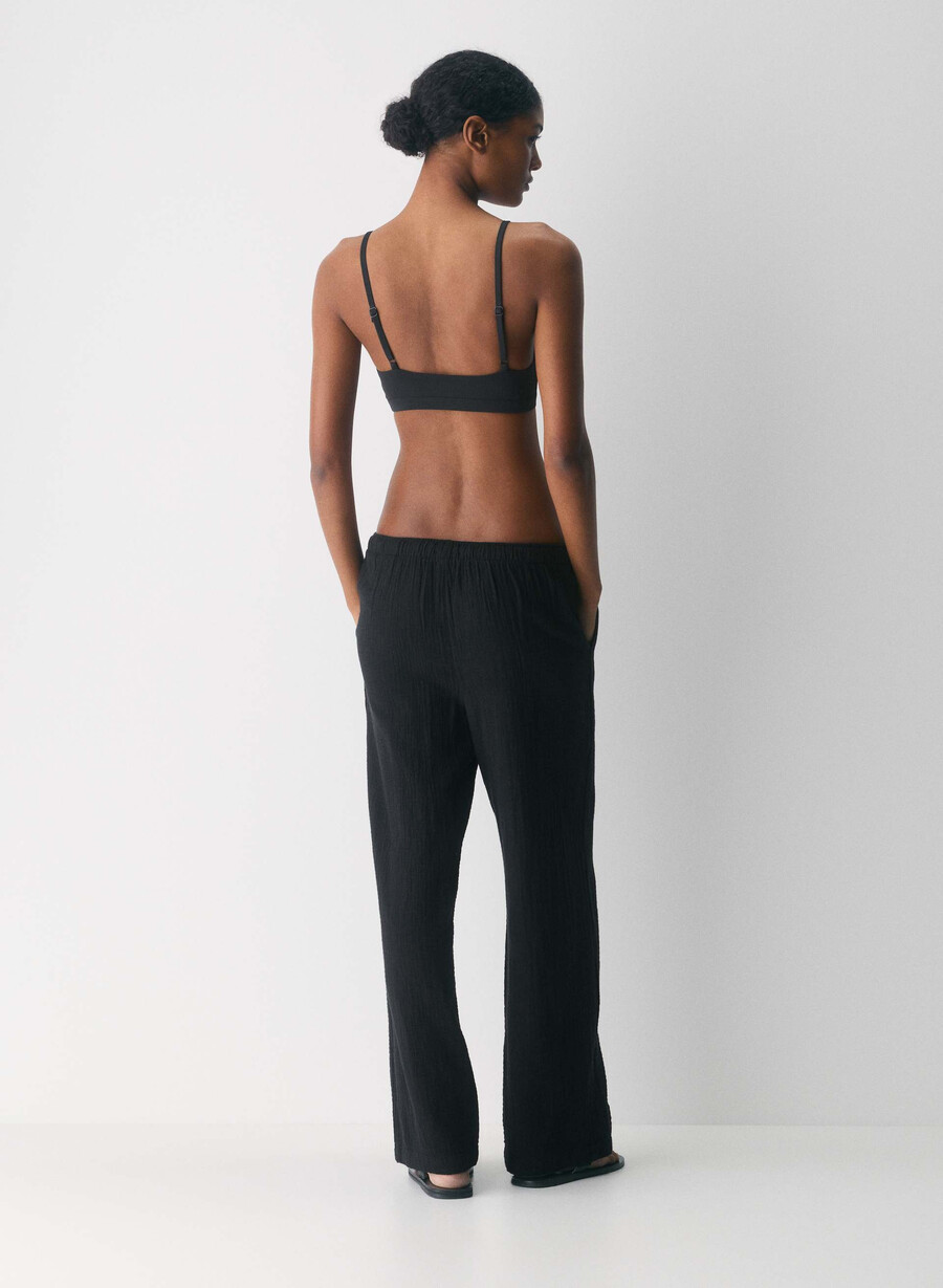 pantaloni airplush cotton sail negri