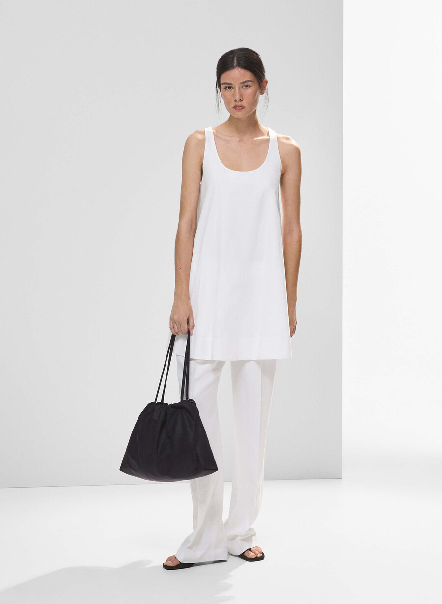rochie conscious poplin alb brillant