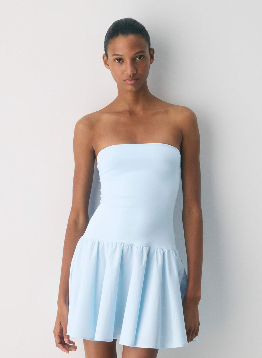 rochie private poplin villa blue