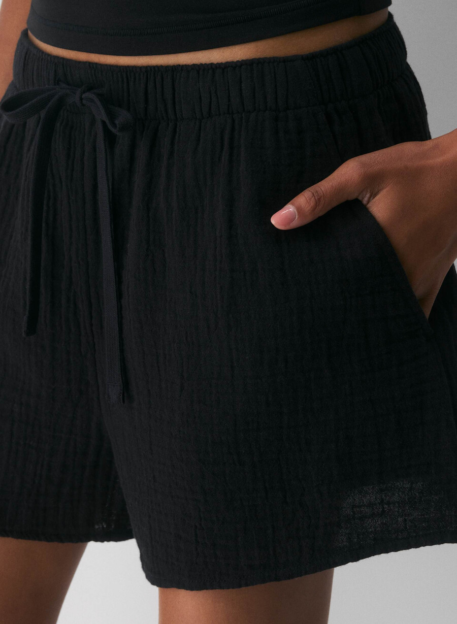pantaloni scurți airplush cotton sail negri