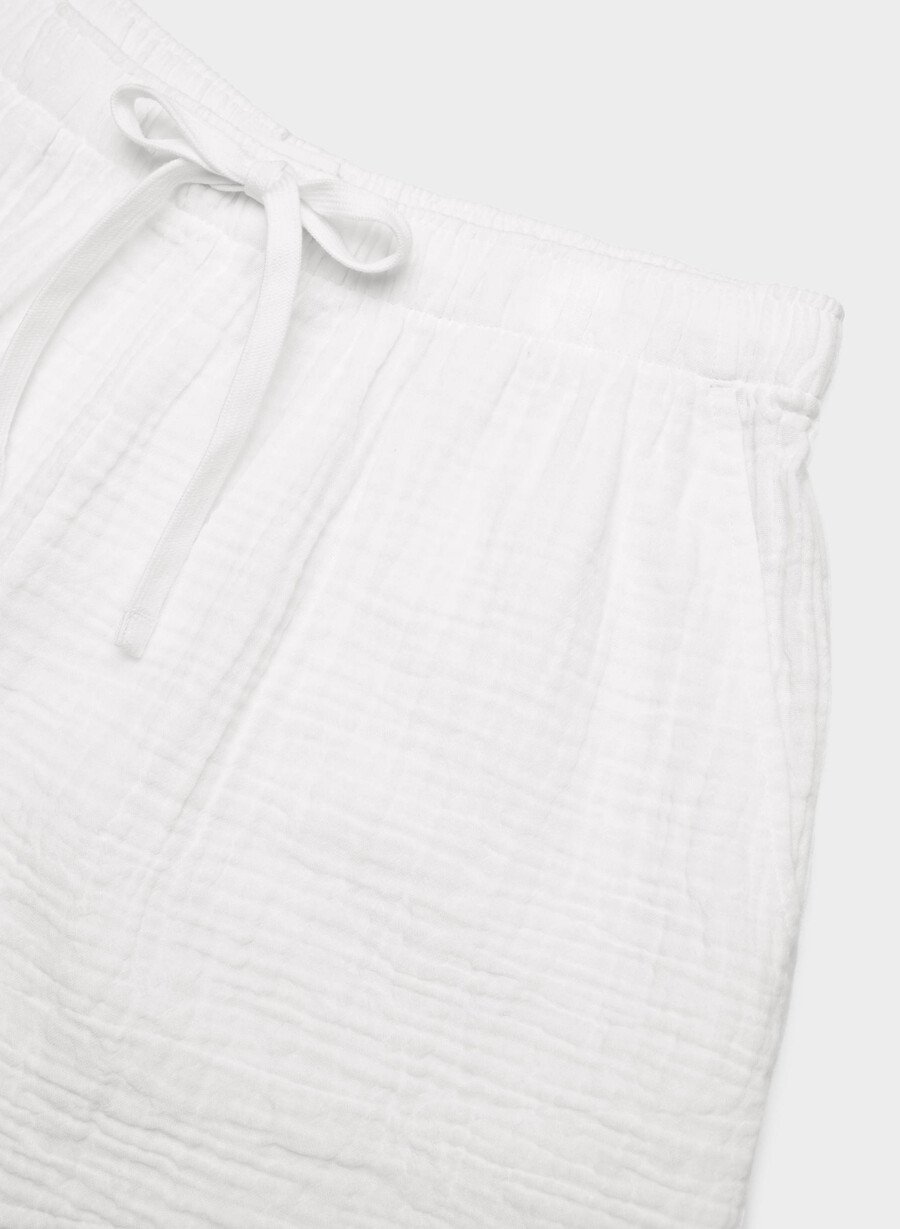 pantaloni scurți airplush cotton sail albi