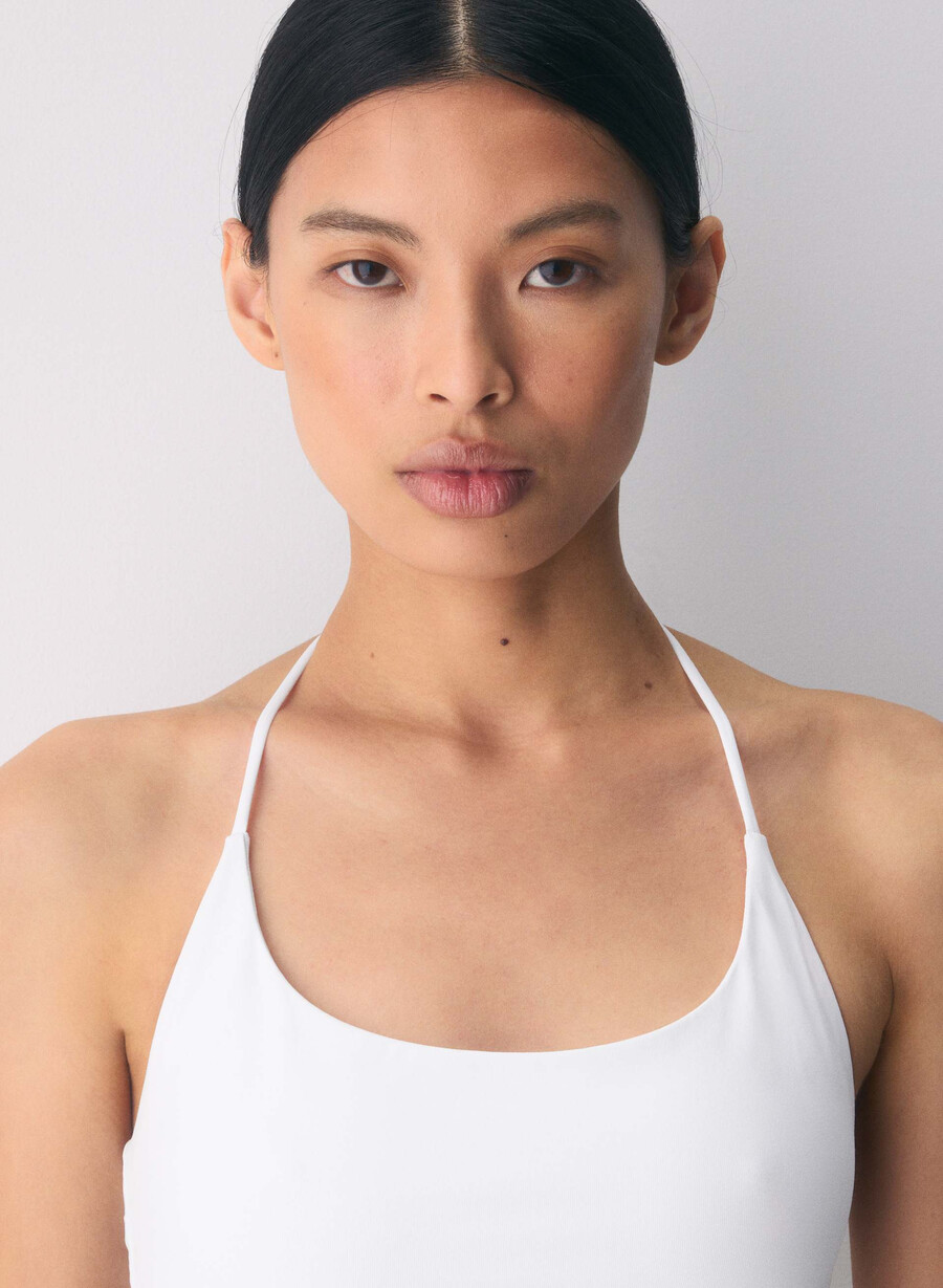 top original contour grace halter alb brillant