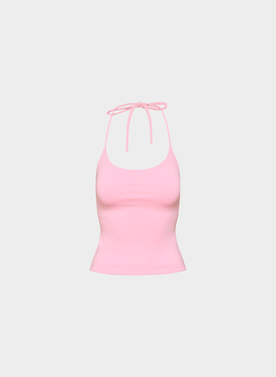 top cu imprimeu floral original contour grace roz pal